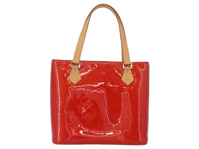 LOUIS VUITTON Borsa a Mano Houston Monogram Vernis Rossa M91092 LV Auth ki6445 Rosso - vista 2