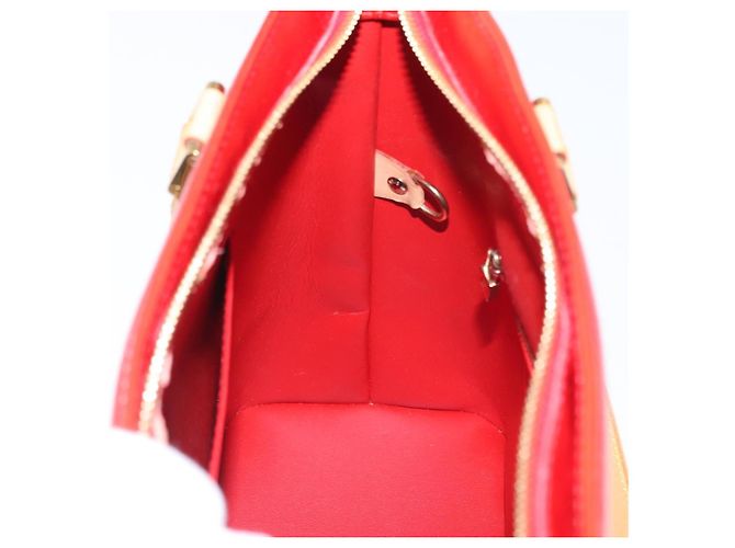 LOUIS VUITTON Borsa a Mano Houston Monogram Vernis Rossa M91092 LV Auth ki6445 Rosso - vista 20