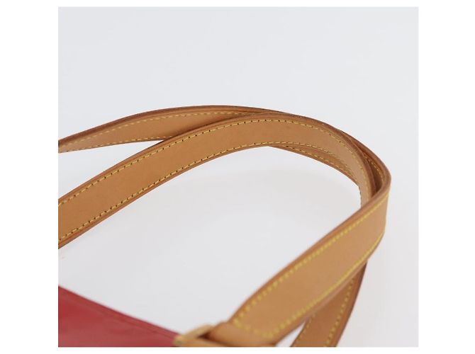 LOUIS VUITTON Borsa a Mano Houston Monogram Vernis Rossa M91092 LV Auth ki6445 Rosso - vista 8