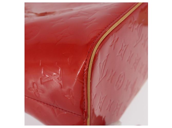 LOUIS VUITTON Borsa a Mano Houston Monogram Vernis Rossa M91092 LV Auth ki6445 Rosso - vista 9