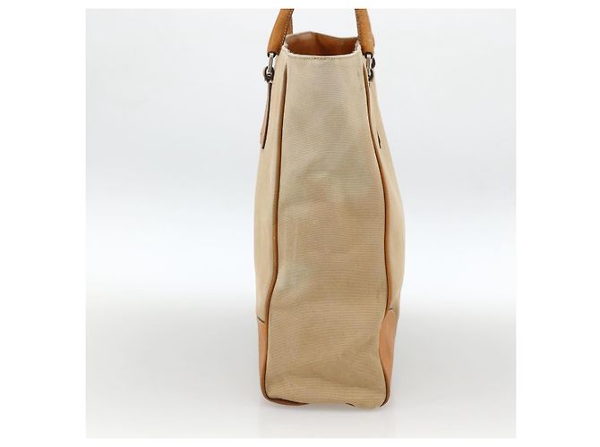 PRADA Handtasche aus Canvas Beige Silber Authentisch bs33611 - Ansicht 4