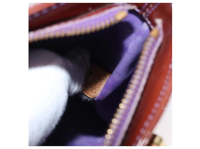LOUIS VUITTON Borsa a Mano Houston Monogram Vernis Viola Viole M91093 Auth 172677 Porpora - vista 12