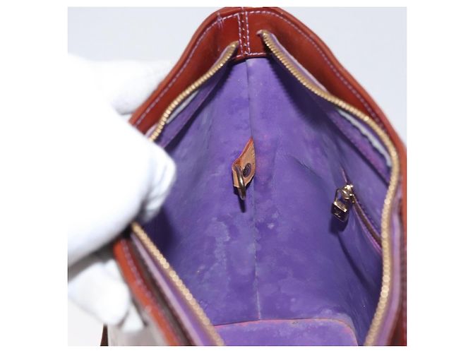 LOUIS VUITTON Borsa a Mano Houston Monogram Vernis Viola Viole M91093 Auth 172677 Porpora - vista 20