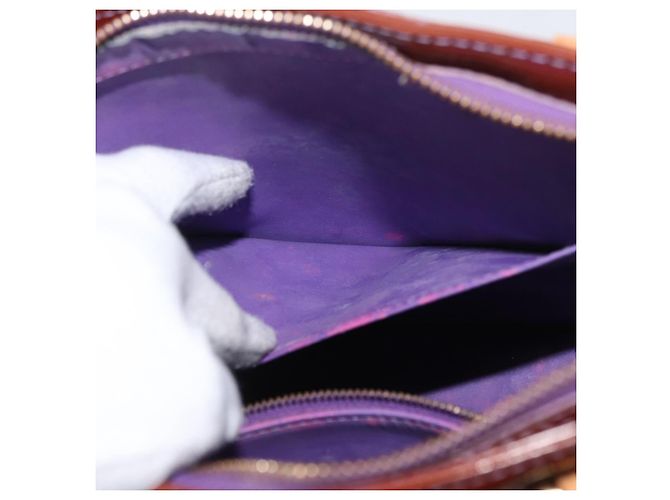 LOUIS VUITTON Borsa a Mano Houston Monogram Vernis Viola Viole M91093 Auth 172677 Porpora - vista 23