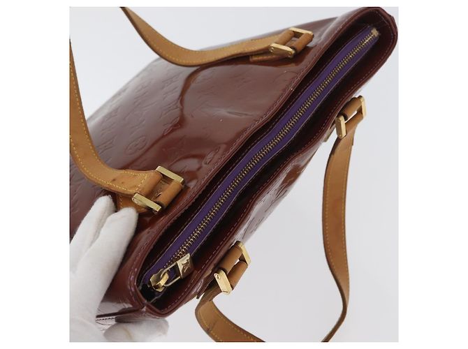 LOUIS VUITTON Borsa a Mano Houston Monogram Vernis Viola Viole M91093 Auth 172677 Porpora - vista 7