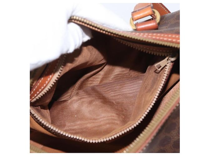 Céline Borsa a mano in tela Macadam CELINE in pelle PVC marrone e oro Auth mr2020 D'oro - vista 11