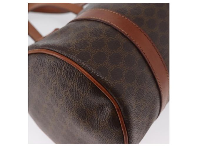Céline Borsa a mano in tela Macadam CELINE in pelle PVC marrone e oro Auth mr2020 D'oro - vista 15