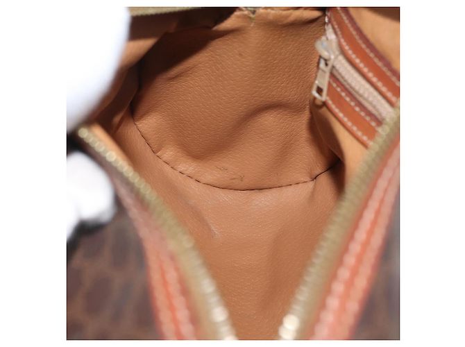 Céline Borsa a mano in tela Macadam CELINE in pelle PVC marrone e oro Auth mr2020 D'oro - vista 21