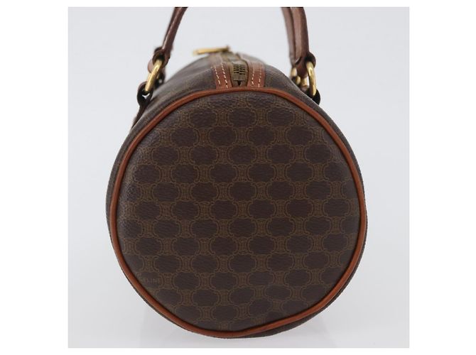 Céline Borsa a mano in tela Macadam CELINE in pelle PVC marrone e oro Auth mr2020 D'oro - vista 3