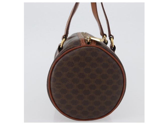 Céline Borsa a mano in tela Macadam CELINE in pelle PVC marrone e oro Auth mr2020 D'oro - vista 4