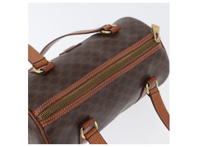 Céline Borsa a mano in tela Macadam CELINE in pelle PVC marrone e oro Auth mr2020 D'oro - vista 6