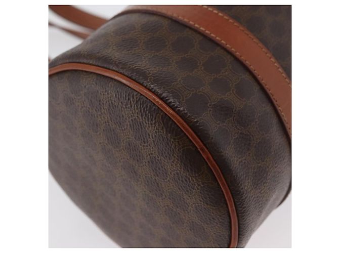 Céline Borsa a mano in tela Macadam CELINE in pelle PVC marrone e oro Auth mr2020 D'oro - vista 9