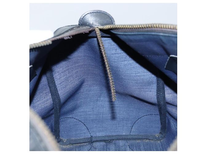 Borsa Boston in PVC GG Supreme Sherry Line di GUCCI, Blu Navy e Oro Auth LNZ314 D'oro - vista 18