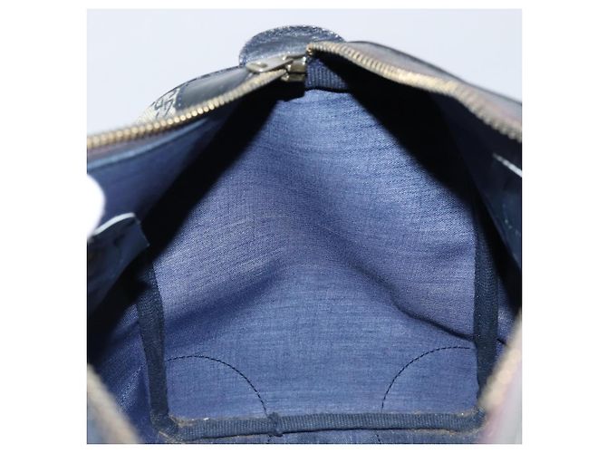 Borsa Boston in PVC GG Supreme Sherry Line di GUCCI, Blu Navy e Oro Auth LNZ314 D'oro - vista 19