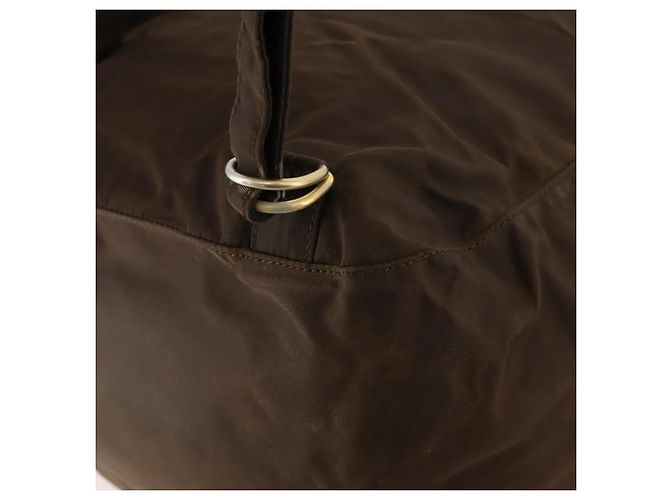 Zaino PRADA in nylon marrone e oro Auth bs33338 D'oro - vista 18
