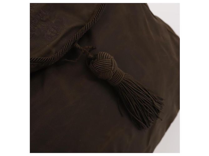 Zaino PRADA in nylon marrone e oro Auth bs33338 D'oro - vista 20