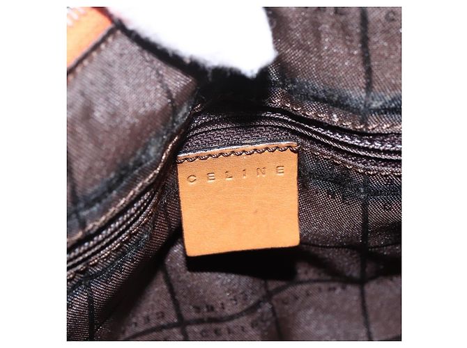 Céline CELINE C Macadam Canvas Boston Tasche aus Wildleder Orange Silber Authentisch gh1851 - Ansicht 17