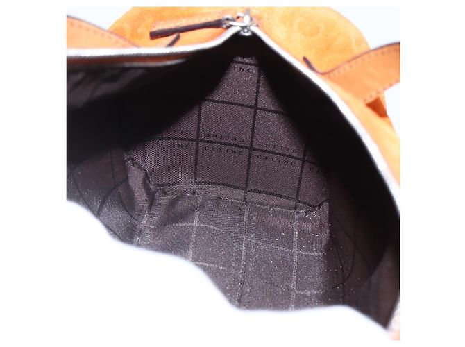 Céline CELINE C Macadam Canvas Boston Tasche aus Wildleder Orange Silber Authentisch gh1851 - Ansicht 18