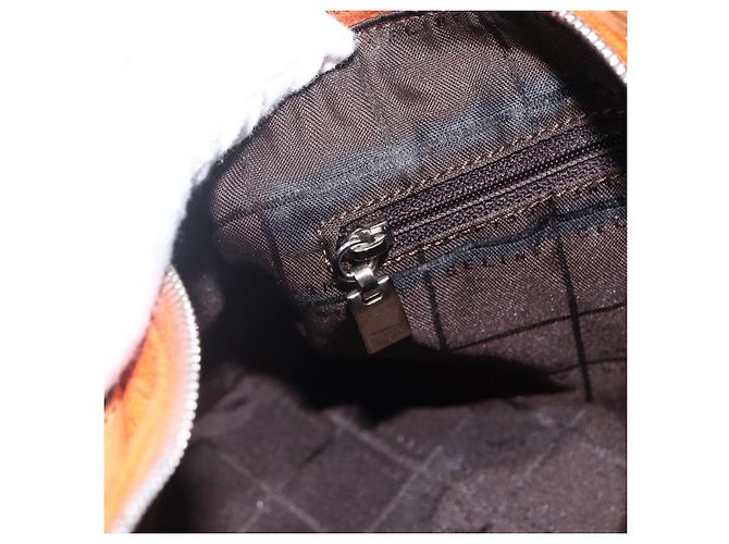 Céline CELINE C Macadam Canvas Boston Tasche aus Wildleder Orange Silber Authentisch gh1851 - Ansicht 20