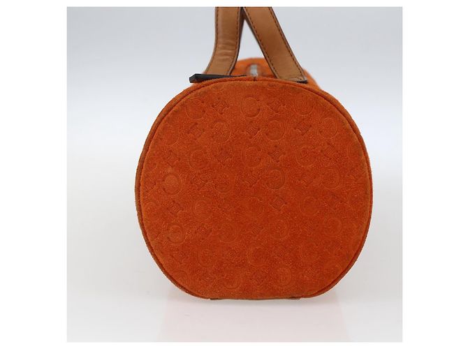 Céline CELINE C Macadam Canvas Boston Tasche aus Wildleder Orange Silber Authentisch gh1851 - Ansicht 3