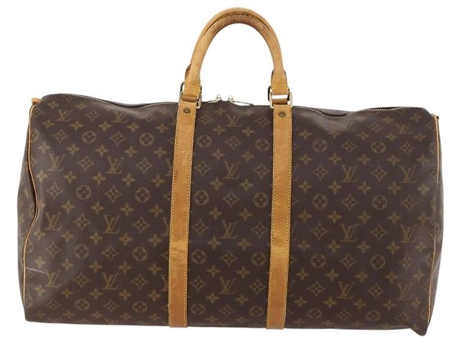 LOUIS VUITTON Borsa Boston Monogram Keepall 55 M41424 LV Auth BA10839 Monogramma - vista 13