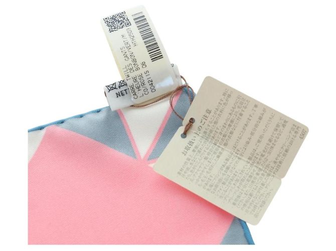 Hermès Foulard HERMES Carre 90 ""L'Heure des Gants"" in seta rosa Auth LNZ365SAM - vista 14
