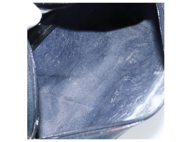 Borsa a Spalla Gucci GG Supreme Sherry Line PVC Blu Navy Oro 68 02 005 Auth ARZ344 D'oro - vista 10