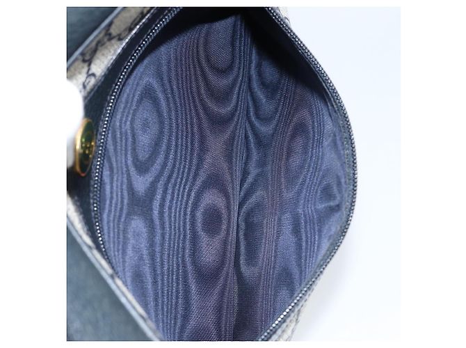 Borsa a Spalla Gucci GG Supreme Sherry Line PVC Blu Navy Oro 68 02 005 Auth ARZ344 D'oro - vista 24