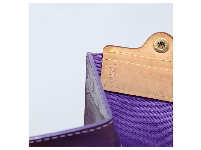 LOUIS VUITTON Borsa Tote Stanton Monogram Vernis Viola M91079 Auth gh1795 Porpora - vista 12