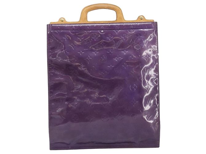 LOUIS VUITTON Borsa Tote Stanton Monogram Vernis Viola M91079 Auth gh1795 Porpora - vista 13
