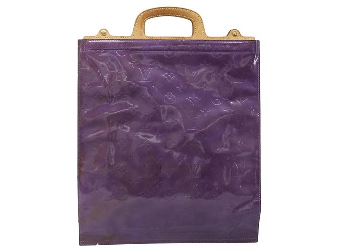 LOUIS VUITTON Borsa Tote Stanton Monogram Vernis Viola M91079 Auth gh1795 Porpora - vista 2