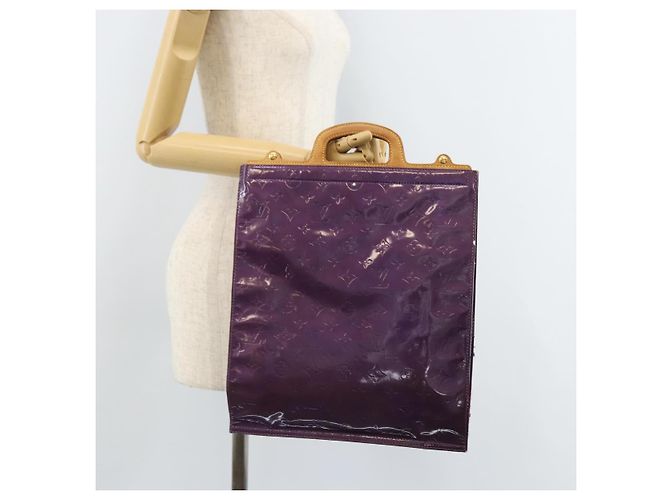 LOUIS VUITTON Borsa Tote Stanton Monogram Vernis Viola M91079 Auth gh1795 Porpora - vista 22