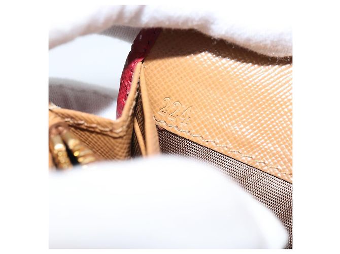 Saffiano PRADA Portafoglio Lungo in pelle Safiano Marrone Oro Auth LNZ082M D'oro - vista 11