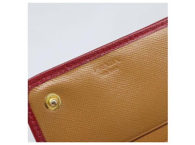 Saffiano PRADA Portafoglio Lungo in pelle Safiano Marrone Oro Auth LNZ082M D'oro - vista 18