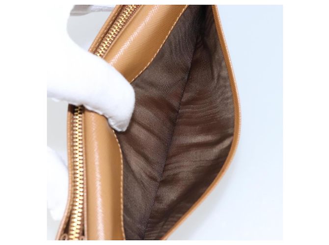 Saffiano PRADA Portafoglio Lungo in pelle Safiano Marrone Oro Auth LNZ082M D'oro - vista 20