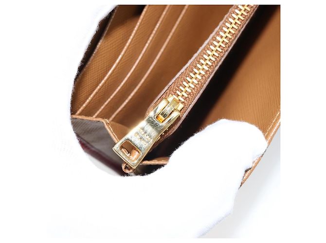 Saffiano PRADA Portafoglio Lungo in pelle Safiano Marrone Oro Auth LNZ082M D'oro - vista 24