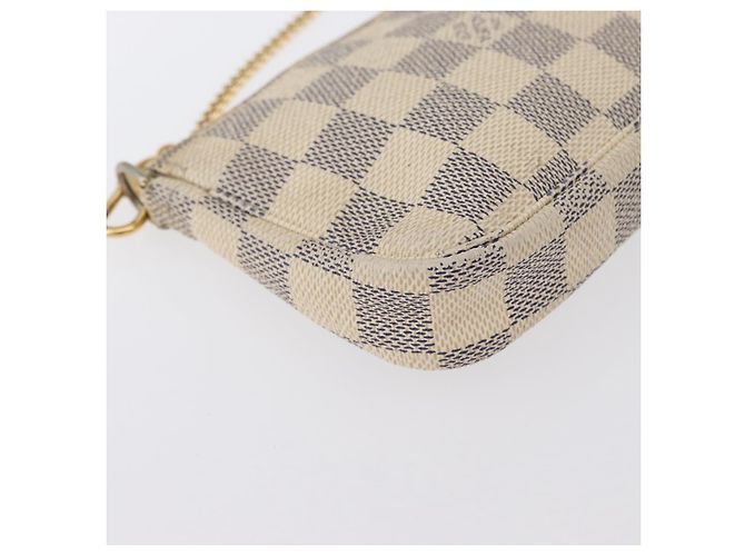 LOUIS VUITTON Mini Pochette Accessoires Damier Azur Pouch N63005 LV Auth 172435V - vista 14