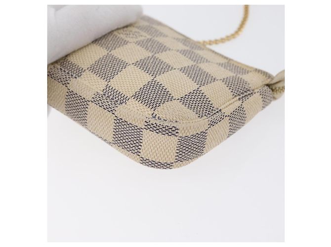 LOUIS VUITTON Mini Pochette Accessoires Damier Azur Pouch N63005 LV Auth 172435V - vista 15