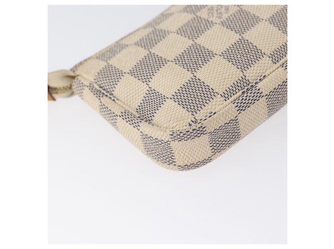 LOUIS VUITTON Mini Pochette Accessoires Damier Azur Pouch N63005 LV Auth 172435V - vista 16
