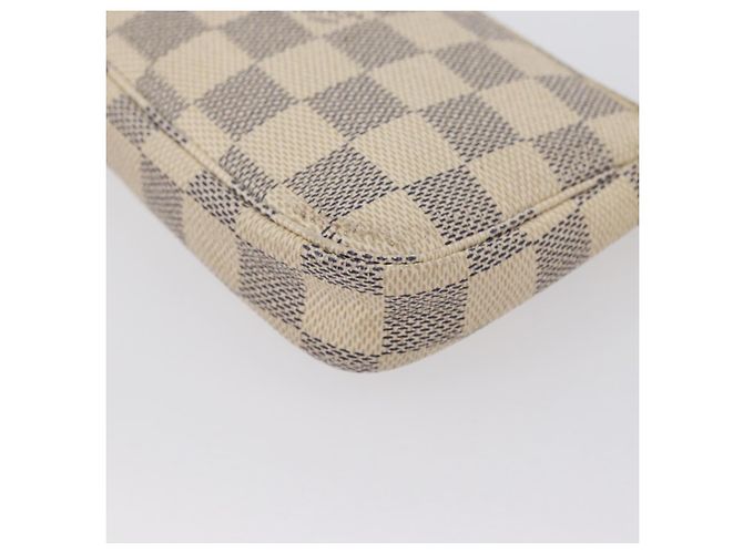 LOUIS VUITTON Mini Pochette Accessoires Damier Azur Pouch N63005 LV Auth 172435V - vista 17