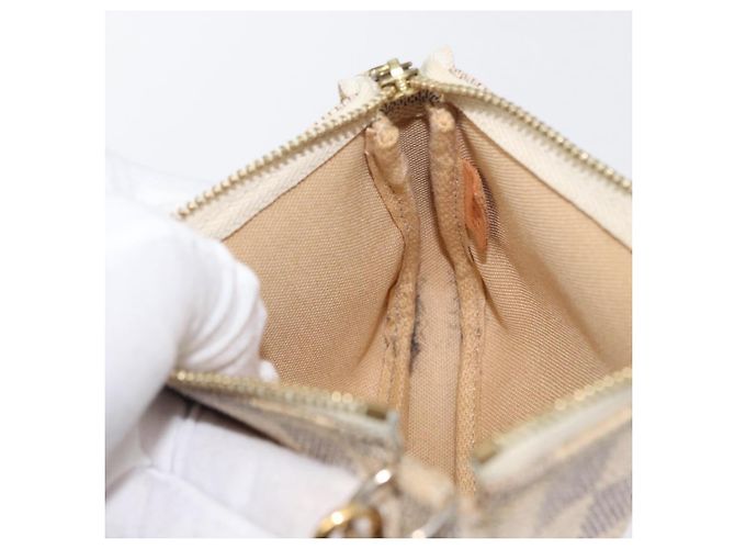 LOUIS VUITTON Mini Pochette Accessoires Damier Azur Pouch N63005 LV Auth 172435V - vista 19