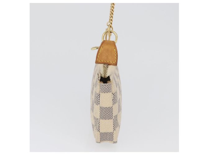 LOUIS VUITTON Mini Pochette Accessoires Damier Azur Pouch N63005 LV Auth 172435V - vista 3