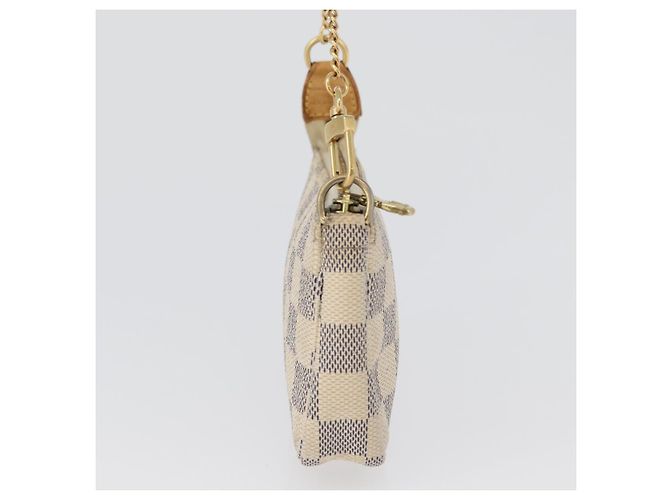 LOUIS VUITTON Mini Pochette Accessoires Damier Azur Pouch N63005 LV Auth 172435V - vista 4