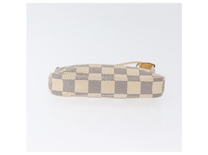 LOUIS VUITTON Mini Pochette Accessoires Damier Azur Pouch N63005 LV Auth 172435V - vista 5