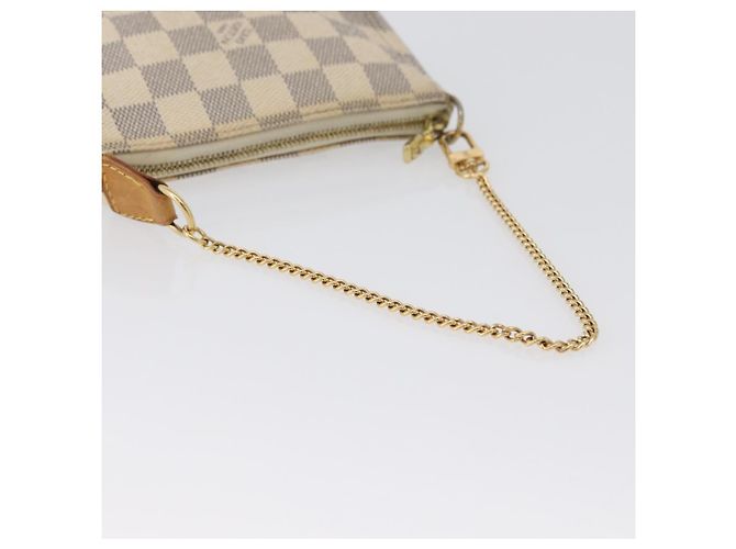 LOUIS VUITTON Mini Pochette Accessoires Damier Azur Pouch N63005 LV Auth 172435V - vista 7