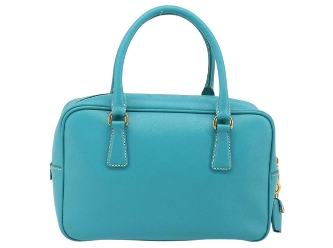 Saffiano PRADA Borsa a Mano in Pelle Safiano Oro Verde Smeraldo Auth 171445V D'oro - vista 2