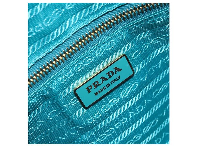 Saffiano PRADA Borsa a Mano in Pelle Safiano Oro Verde Smeraldo Auth 171445V D'oro - vista 22