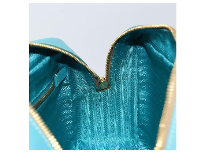 Saffiano PRADA Borsa a Mano in Pelle Safiano Oro Verde Smeraldo Auth 171445V D'oro - vista 23