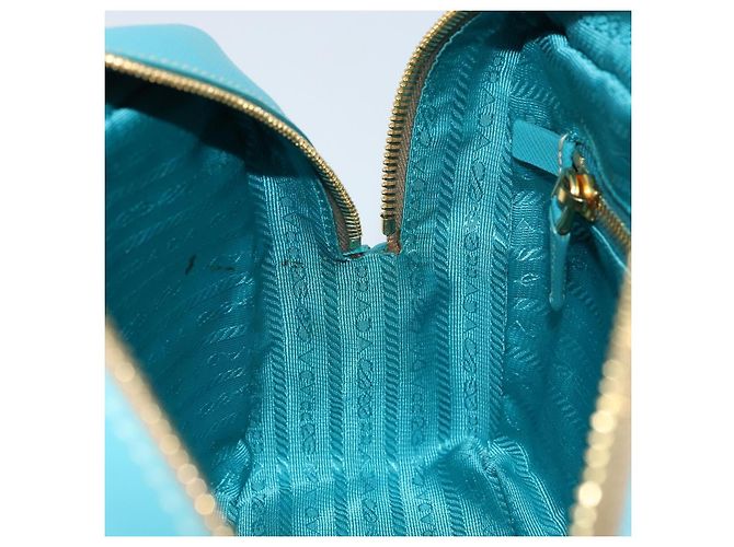 Saffiano PRADA Borsa a Mano in Pelle Safiano Oro Verde Smeraldo Auth 171445V D'oro - vista 24