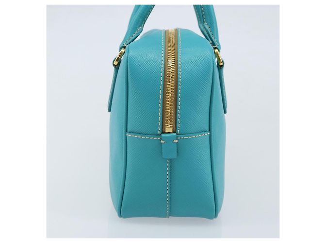 Saffiano PRADA Borsa a Mano in Pelle Safiano Oro Verde Smeraldo Auth 171445V D'oro - vista 3